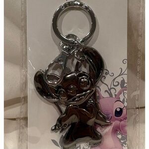 Disney LILO & Stitch Angel Pewter Keychain Bag Charm NWT